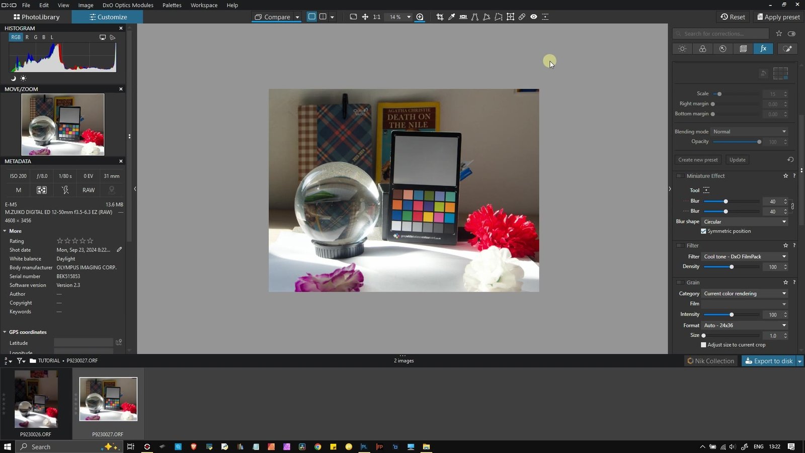 DxO PhotoLab 8 Customize workspace during the Exposure and Smart Lighting chapter of Sourov Deb's beginner tutorial