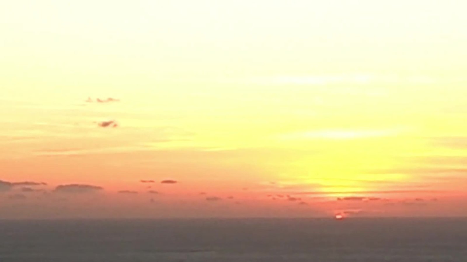 Orange sunset over the sea from Santorini
